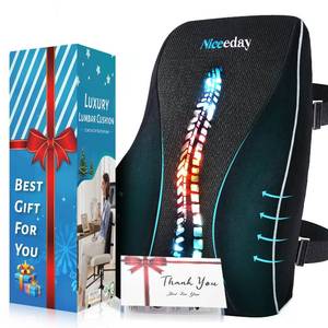 lot 3774 image: Lumbar Support Pillow for Office Chair Car, Gaming Chair Lower Back Pain Relief Memory Foam Cushion with Greeting Card,3D Mesh Cover Ergonomic Back Rest, Birthday Gift for Dad,Stocking Stuffers