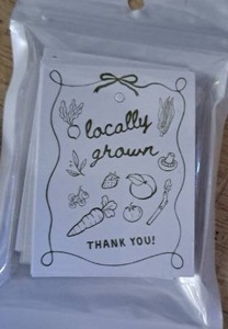 lot 4236 image: Locally Grown Thank You Cards Pack in Resealable Bag