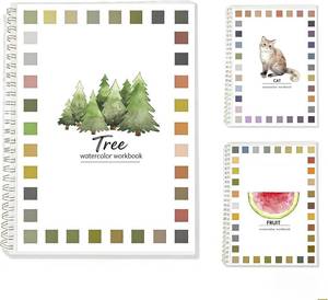 lot 4256 image: Watercolor Workbooks,16 Spiral-Bound Pages Dispersed Watercolor Workbook for Beginners Adults, Arts and Crafts Supplies Gift (Tree Without Palette)