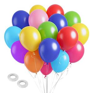 lot 4263 image: Balloons Assorted Colors Rainbow Decorations 100 Pack 12 inch Round Bright Latex Colorful Balloons for Birthday Baby Shower Wedding Party Birthday Decorations Supplies Arch Garland
