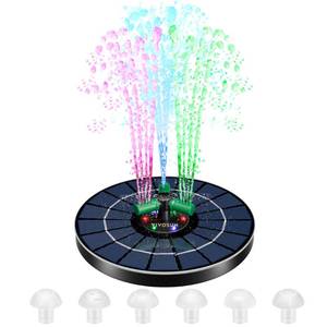 lot 4275 image: VIVOSUN Solar Fountain, 4W Solar Water Fountain with Upgraded Glass Panel