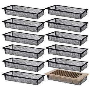 lot 4304 image: 12 Pcs 4 x 10 Inch Floor Register Cover Trap,Black Vent Filters for Home Floor Vent Mesh Filters Net Trap Keeps Pet Hair,Food Out