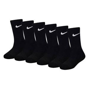 lot 4309 image: Kids  Everyday Cushion Crew Socks (6 Pairs) BlackWhite Medium