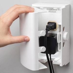 lot 4312 image: Outlet Cover BOX Baby Proofing (1-Pack) Patented Dual-Lock for Much Better Toddler Proofing, Easy Operation, Simple 3 Step Install with Included Screws. Provides Extra Space Inside for Plugs,Adapters