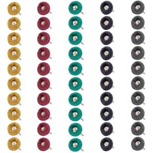lot 4313 image: Shineboc 50 PCS Abrasive Buffing Wheel, 1 Inch Polishing Kit 80-600 Grit