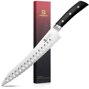 lot 4323 image: Piklohas Resharpenable Bread Knife for Homemade Bread, 10 Inch Serrated Sourdough Knife with Offset Handle, Innovative Wavy Edge for Clean Slices Crusty Bread, Bagels, Pineapple & Tomatoes, Gift Box