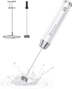 lot 4337 image: Maestri House LunaFro Rechargeable Milk Frother,Stand & 2 Detachable Whisks
