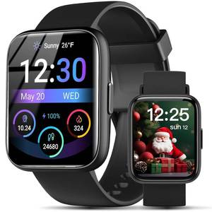 lot 4342 image: JeeJTek Smart Watches for Men Women - 1.83 HD 2025 Fitness Tracker with 100 Sports Modes, Heart RateSleep Monitor, Bluetooth Call & Music Control IP68 Waterproof for iPhoneAndroid