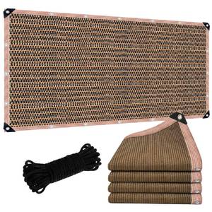 lot 5587 image: LCYFBE 90% Sun Shade Cloth with Grommets, 5 x 10 FT Pergola Shade Cover Canopy, Mesh Tarp Sun Screens for Patio, Outdoor, Garden, Backyard, Mocha