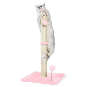 lot 5617 image: ANWA 32 Tall Sisal Cat Scratching Posts Tree for Indoor Cats Adults, Pink