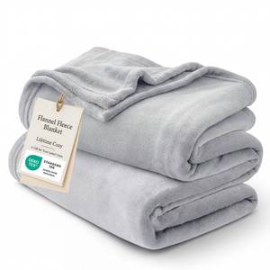 lot 5618 image: Bedsure GentleSoft Fleece Throw Blanket - Light Grey Lightweight Blankets for Sofa, Couch, Bed, Camping, Travel - Super Soft Cozy Microfiber Throws, 50x60 inches
