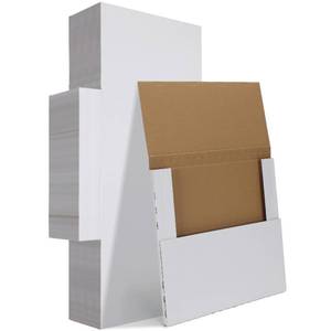 lot 5623 image: HORLIMER 12.8x12.8x1 Vinyl Record Shipping Boxes Set of 25, White Corrugated Cardboard Mailer Box for Mailing, Packaging, Moving Storage