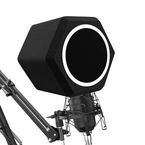 lot 5636 image: Microphone Wind Shield Pop Filter Microphone Isolation Ball, Acoustic Filter for Record Studios Mic, Sound-Absorbing Foam Five-sided Seal Design to Effectively Reduces Noise and Reflections