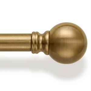lot 5642 image: Warm Gold Curtain Rods for Windows Small 28 to 48 Inch 1 Diameter Short