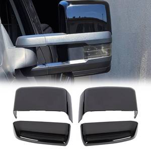 lot 5663 image: Tow Mirror Cover Caps Glossy Black Rearview Side Mirror Caps Fit for Chevy