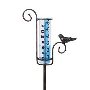 lot 5668 image: MUMTOP Rain Gauge Outdoor, 6 Inch Capacity Large Number Easy Read Bird Rain Measure Gauge for Lawn, Yard and Garden