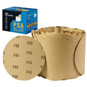 lot 5669 image: S SATC 100 PCS PSA Sanding Discs 6 Inch Adhesive Backed Sandpaper 80 Grit Sander Attachment for Drill Self Stick Aluminum Oxide Round Automotive Sandpaper with Sticky Back