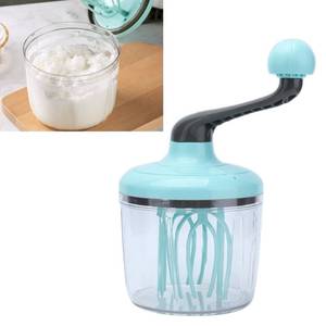 lot 5670 image: Egg Whisk Separators, Plastic Hand Crank Push Whisk Blender