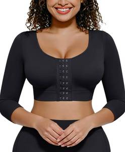 lot 6049 image: FeelinGirl Upper Arm Compression Sleeve Post Surgery Posture Corrector Tank Top Arm Slimmer Shapewear Black M