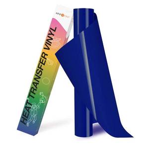 lot 6083 image: HTVRONT HTV Heat Transfer Vinyl - 12 x 8ft Navy Blue HTV Vinyl for Shirts