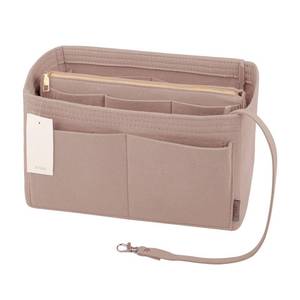lot 6089 image: ZTUJO Purse Organizer Insert, Felt Bag Organizer with Metal Zipper, Handbag & Tote Shaper, For Speedy Neverfull Tote, 7 Sizes(Medium, Beige)