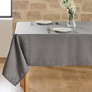 lot 6093 image: OpifeTela Rectangular Linen-Textured Tablecloth, Waterproof, Stain-Resistant, Suitable for Dining Rooms, Kitchens, Parties, picnics, and Other Occasions. Machine Washable (Grey, 70��x 52��)