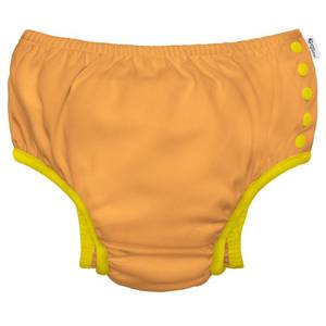 lot 6105 image: green sprouts Baby Toddler Eco Snap Swim Diaper - Safety Orange - 18mo