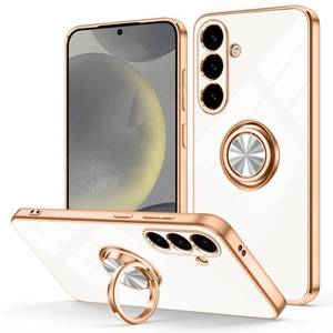 lot 6113 image: Dinick White for Samsung Galaxy S24 Case with Ring Holder Kickstand
