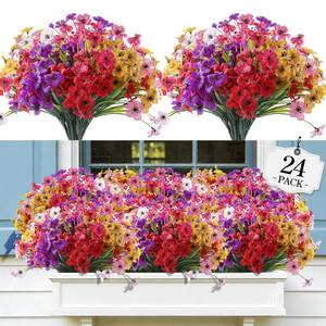 lot 6118 image: AGIRL Artificial Flowers Outdoor UV Resistant Fake Plant Garden Patio Decor