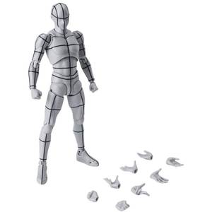 lot 6120 image: Playmosaic Body-kun Sports Edition SHF Figuarts Action Figure Wire Frame Gray Color Version