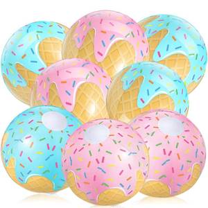 lot 6121 image: Arrowbash 8 Pack Ice Cream Beach Balls 7.87 Summer Pool Party Favors