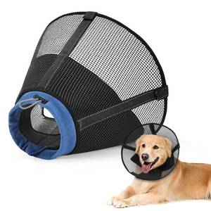 lot 6130 image: Dog Cone Collar Soft to Stop Licking Surgery Recovery Alternative