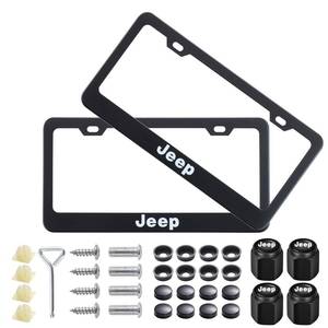 lot 6136 image: License Plate Frame for Jeep Car Decorative Accessories with Screws for Standard Us Canada License Plate Holder 12x6 Inch
