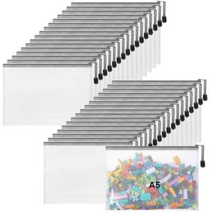 lot 6144 image: Jetec 32 Pcs Mesh Zipper Bags Bikini Organizer,Grey,9 x 7 Inch