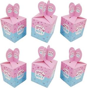 lot 6145 image: KUPOO 50 Pink Blue Favor Boxes �� Gender Reveal Treat Boxes for Baby Showers, Parties