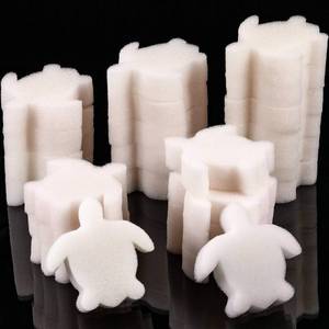 lot 6146 image: Chuangdi 24 Pcs Hot Tub Sponge Turtle Pool Sponge Oil Absorber, White
