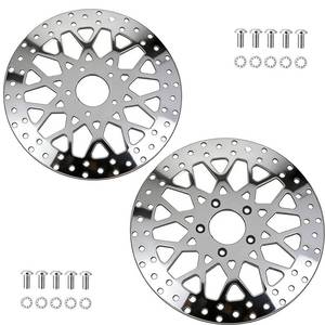 lot 7210 image: 11.8 Front Harley Brake Rotors 2 PCS, Mirror Finish, Fits 2008-2023 Electra Glide, 2008-2024 Road Glide Road King Street Glide, 2009-2024 Tri Glide, 2014-2024 Ultra Limited, 2018-2024 CVO Road Glide