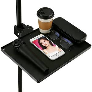lot 7233 image: Mic Stand Tray, Large 10.6 Clamp-On Shelf for Music Stand Stage Studio