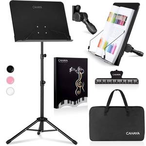 lot 7252 image: CAHAYA Sheet Music Stand Dual-use Convert to Desktop Stand Adjustable Black