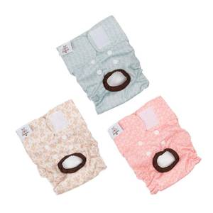 lot 8046 image: CuteBone Dog Diapers Female Washable Small Medium Large 3 Pack Reusable Doggie Diapers Puppy Period Pants for Doggy Heat Cycle Peeing