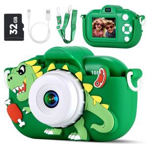 lot 8051 image: Kids Camera Boys Toys for 3 4 5 6 7 8 9 Years Old Boys, 48MP Dual Lens Kids Digital Camera Christmas Birthday Gifts, 1080P HD Video Selfie Toddler Camera with 32G SD Card