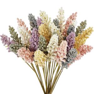 lot 8060 image: WILLBOND 24 Pcs Artificial Breath Flowers Pastel Foam Berry Spike Picks Mini Fake Vanilla Flower Faux Bouquet for Home Vase Wedding Party Indoor Office Outside Hanging Decoration
