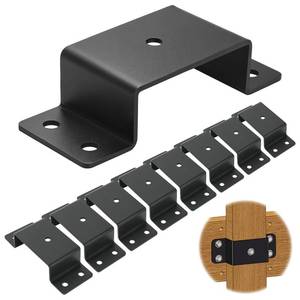 lot 8062 image: Elsjoy 8 Pack Trailer Stake Pocket Brackets for 2 x 4 Lumber, Heavy Duty Steel Utility Trailer Side Rail Brackets for Trailers, Trucks