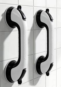 lot 8064 image: Quiheat 2PK Grab Bars for Shower Handle, Elderly Assistance Products, Black