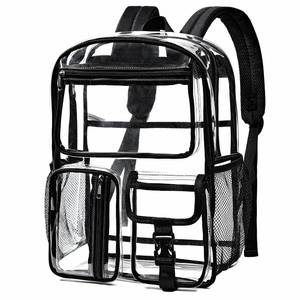 lot 8068 image: Heavy Duty Clear Backpack for Stadium Events, Large Capacity Clear Bookbag
