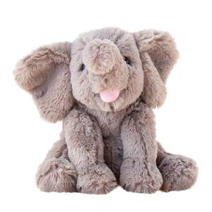 lot 8080 image: Hopearl Adorable Plush Calf Elephant Toy Floppy Elephish Ultra Soft Haggable Stuffed Animal Birthday Holiday Gift for Boys Girls Kids Toddlers, Gray, 9