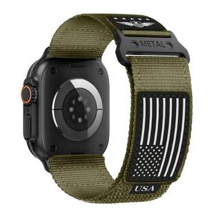 lot 8095 image: Rugged Nylon for Apple Watch Ultra 2Ultra 3 Band 49mm 46mm 45mm 44mm Men