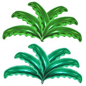 lot 8108 image: 12 Pieces Large Palm Tree Leaves Balloons, Green Foil Mylar Coconut Tree Leaves Balloons for Birthday Baby Shower Decorations Hawaiian Luau Aloha Tropical Summer Beach Party Supplies