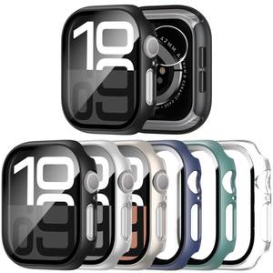 lot 8111 image: JERXUN 6 Pack Case with Screen Protector for Apple Watch Series 1110 42mm