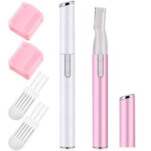 lot 8131 image: Chumia Eyebrow Trimmer Face Shaver for Women Battery,White, Pink